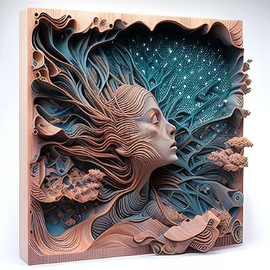 3D model cosmic energy by Kelly McKernan (STL)